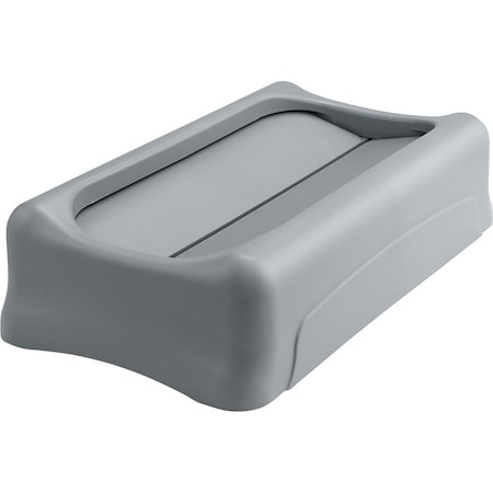 Rubbermaid Commercial Slim Jim Container Swing Lid, Gray, Plastic, 20.5" W/Dia RCP267360GY